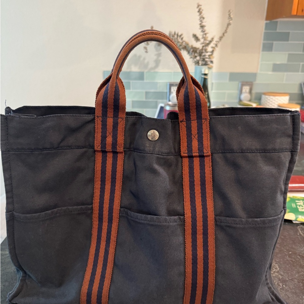 Hermes Fourre PM Canvas Tote